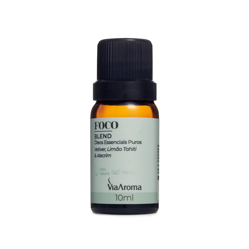 BLEND DE ÓLEOS ESSENCIAIS PUROS 10ML FOCO-VIA AROMA