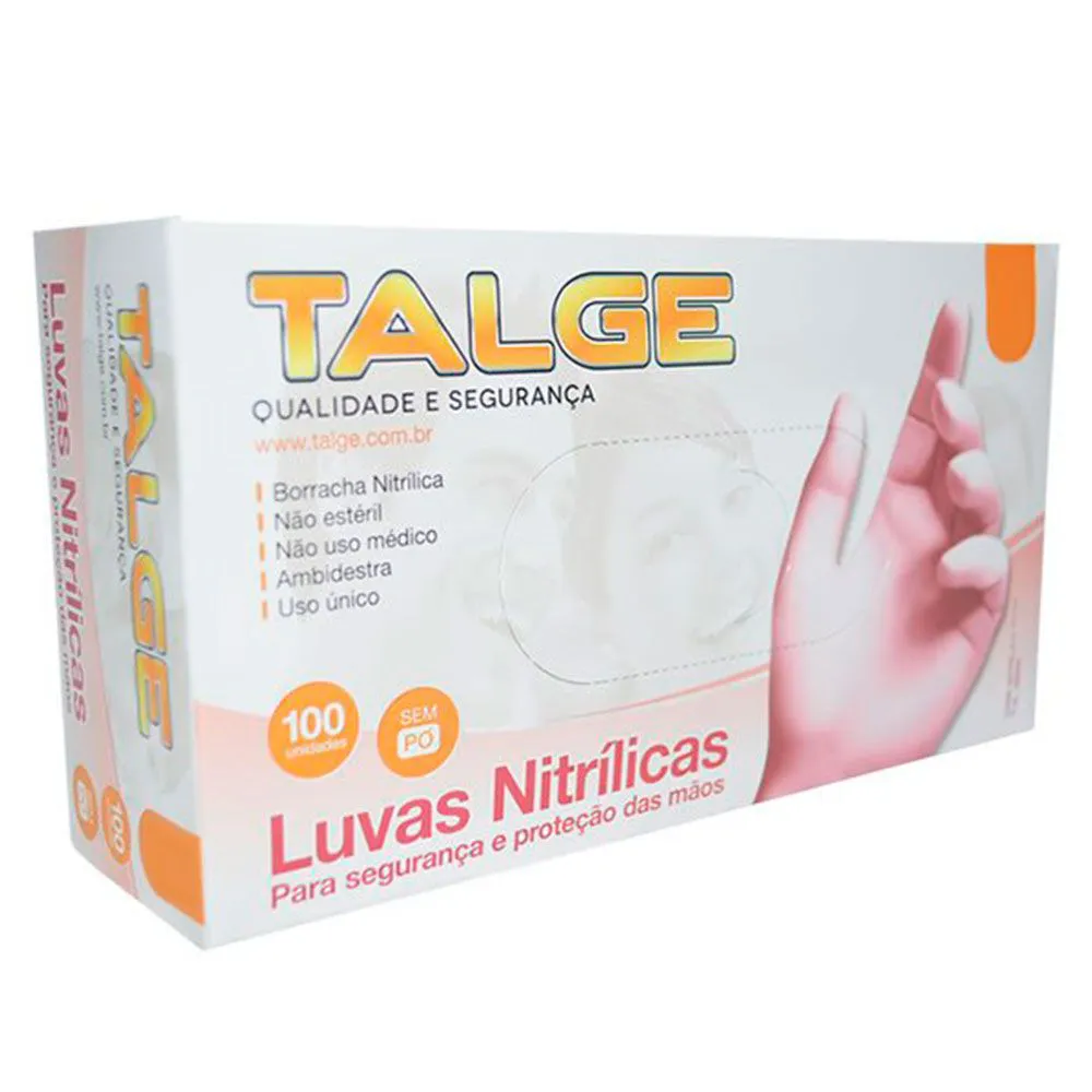 LUVA DE NITRILICA ROSA SEM PO - TALGE