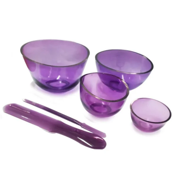 KIT 4 CUBETAS E 2 ESPATULAS LILAS-ESTEK