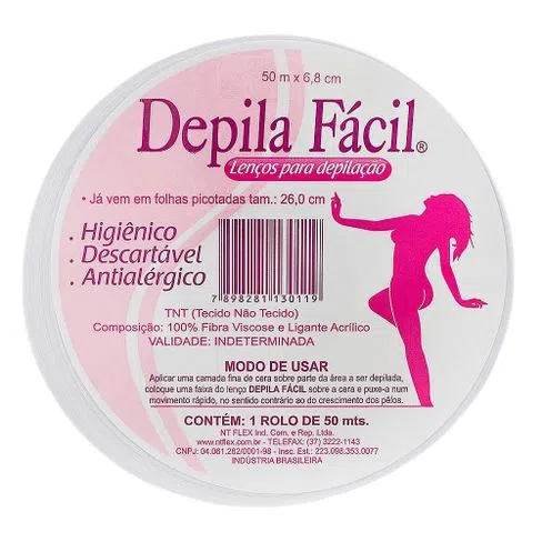 541140.webp LENÇO PARA DEPILAÇÃO ROLO 50M DEPILA FACIL-NTFLEX