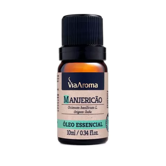 OLEO ESSENCIAL 10ML MANJERICAO-VIA AROMA