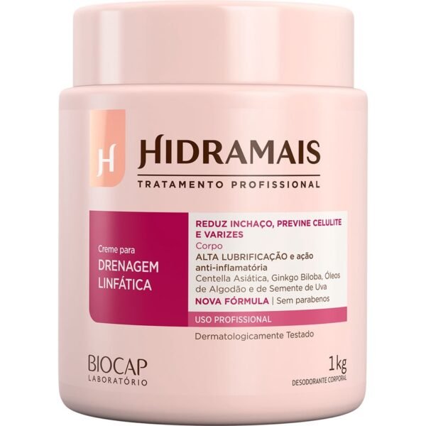 65f28d8ac3949208fac11bdeaf60d410.jpg CREME DE DRENAGEM LINFÁTICA 1KG- HIDRAMAIS
