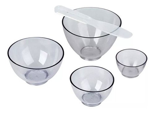 KIT 4 CUBETAS E 2 ESPATULAS LILAS-ESTEK