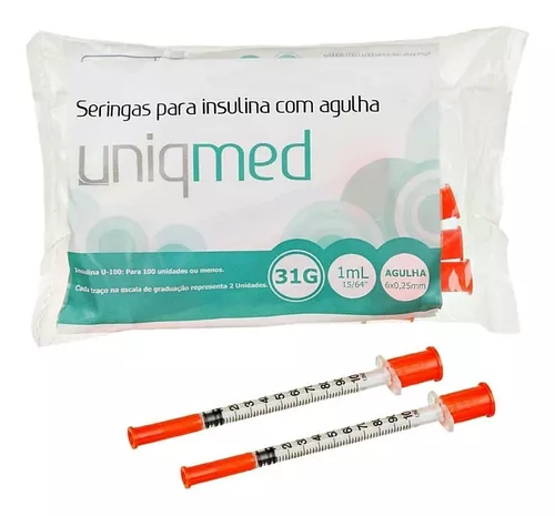 SERINGA ULTRAFINE PCT COM 10UND 6MM X 31G-UNIQMED