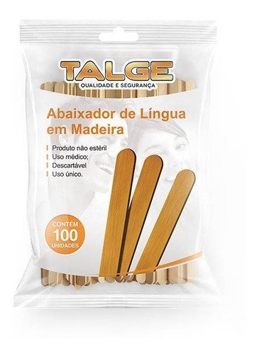 PALITO ABAIXADOR DE LINGUA PCT 100UND- TALGE
