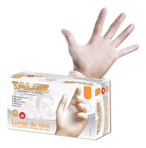LUVA DE VINIL SEM PÓ 100UN -TALGE