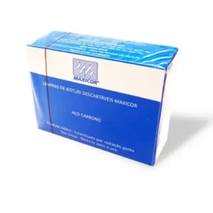 LAMINA DE BISTURI CAIXA C/ 100UND-MAXICOR